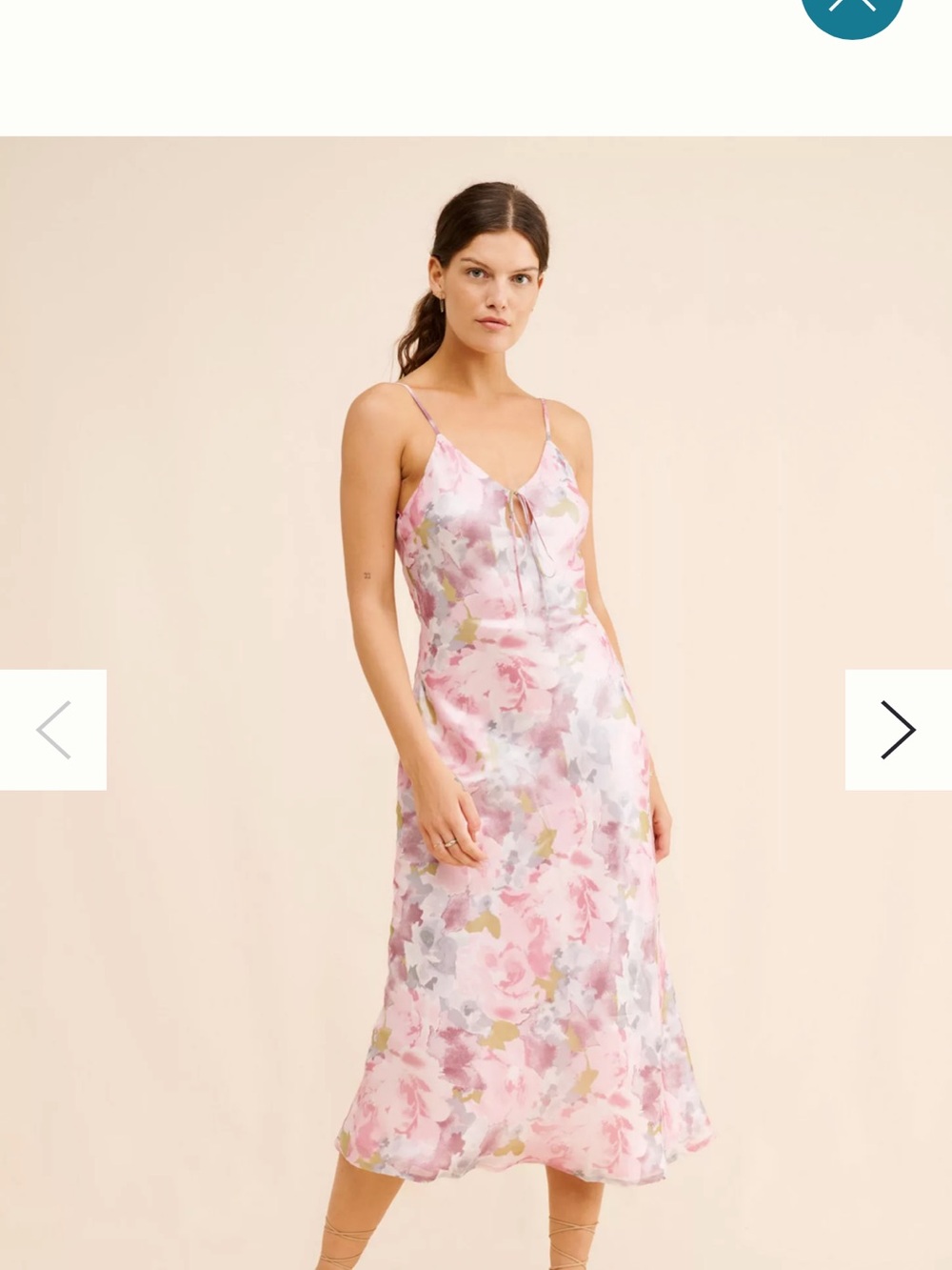 IF BY SEA METALLIC FLORAL SLIP